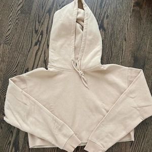 Out from under cropped sweatshirt